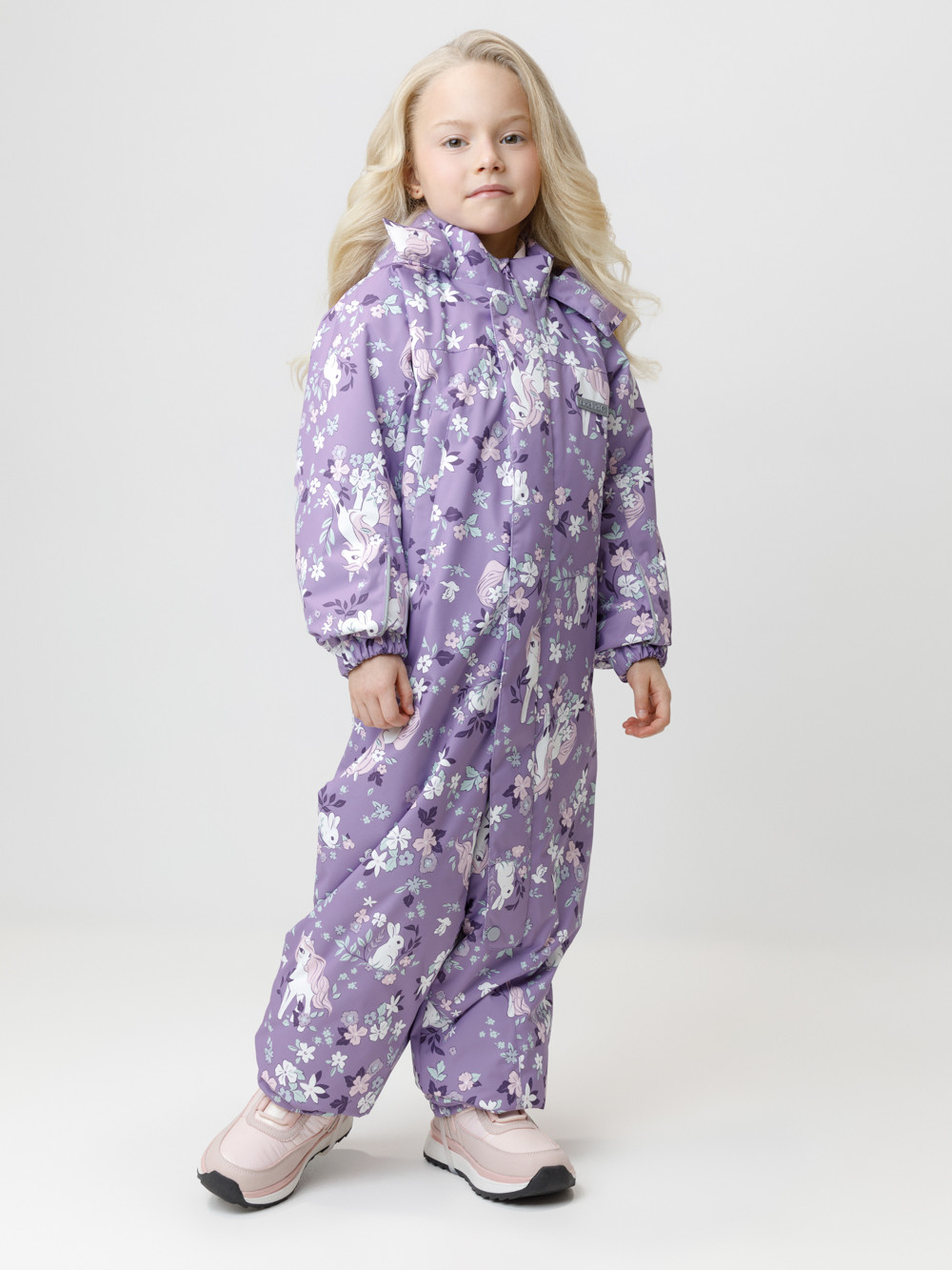 Комбинезоны утепленные для девочки, артикул: ВК 60069/н/5 УЗГ, цвет: фиолетовый