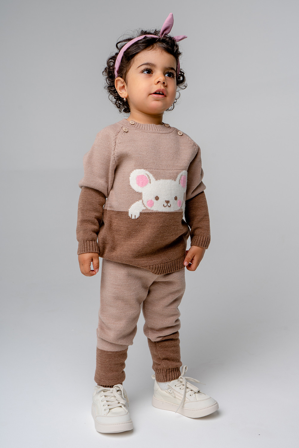 Комплект для девочки, артикул: К 863/ш, цвет: бежевый