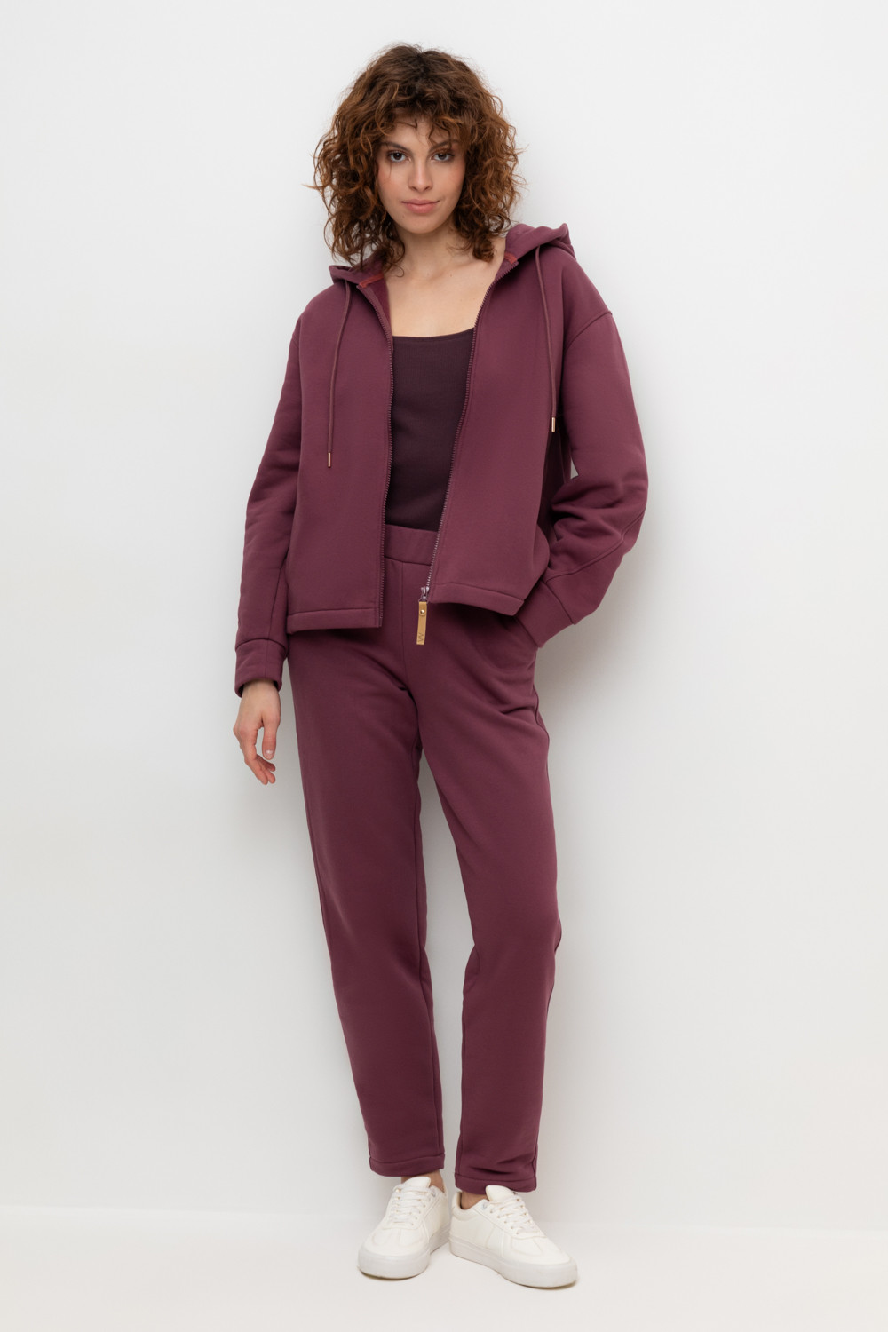 Брюки женские для мам, артикул: ЕВТ 4043/24, цвет: бордовый