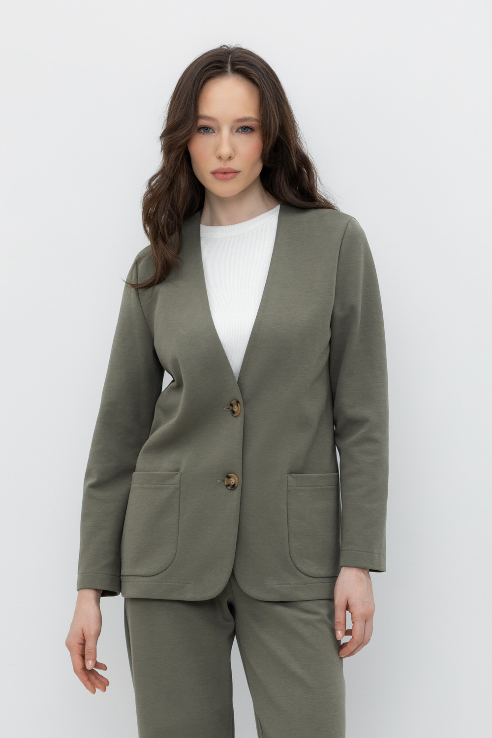 Жакеты, куртки женские для мам, артикул: ЕВТ 3188, цвет: зеленый