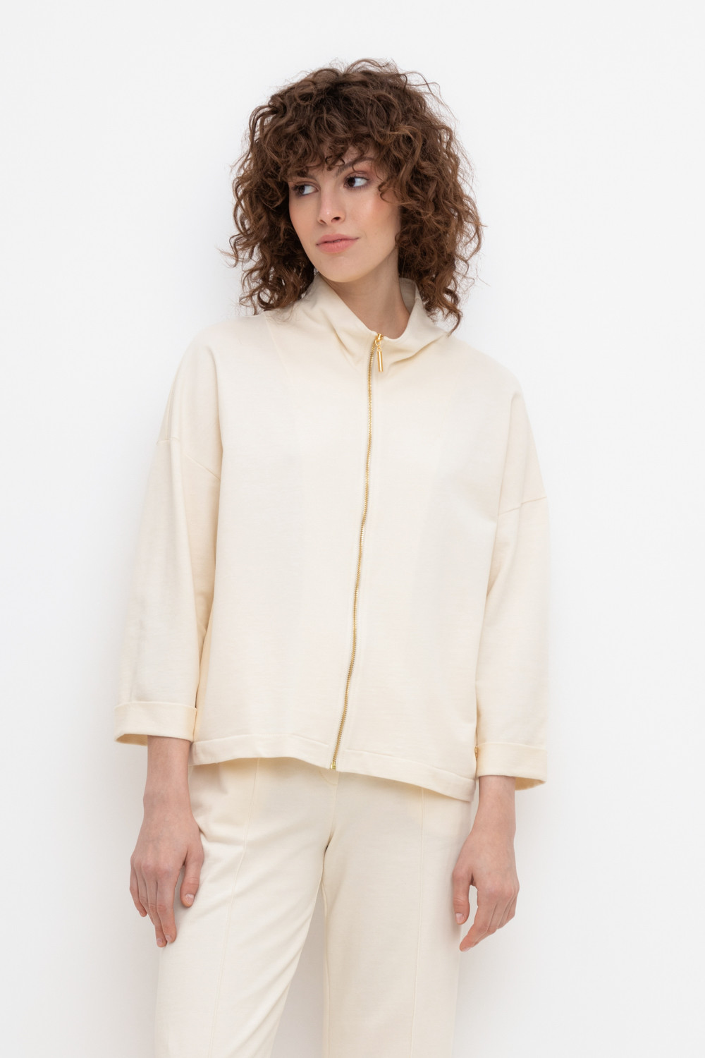 Жакеты, куртки женские для мам, артикул: ЕВТ 3183, цвет: светло-бежевый