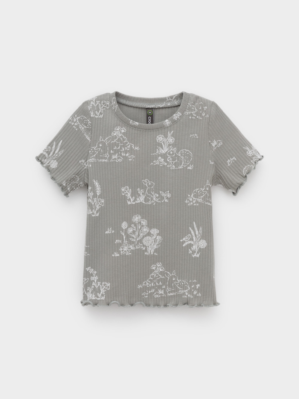 Футболка для девочки, артикул: КР 302814, цвет: зеленый