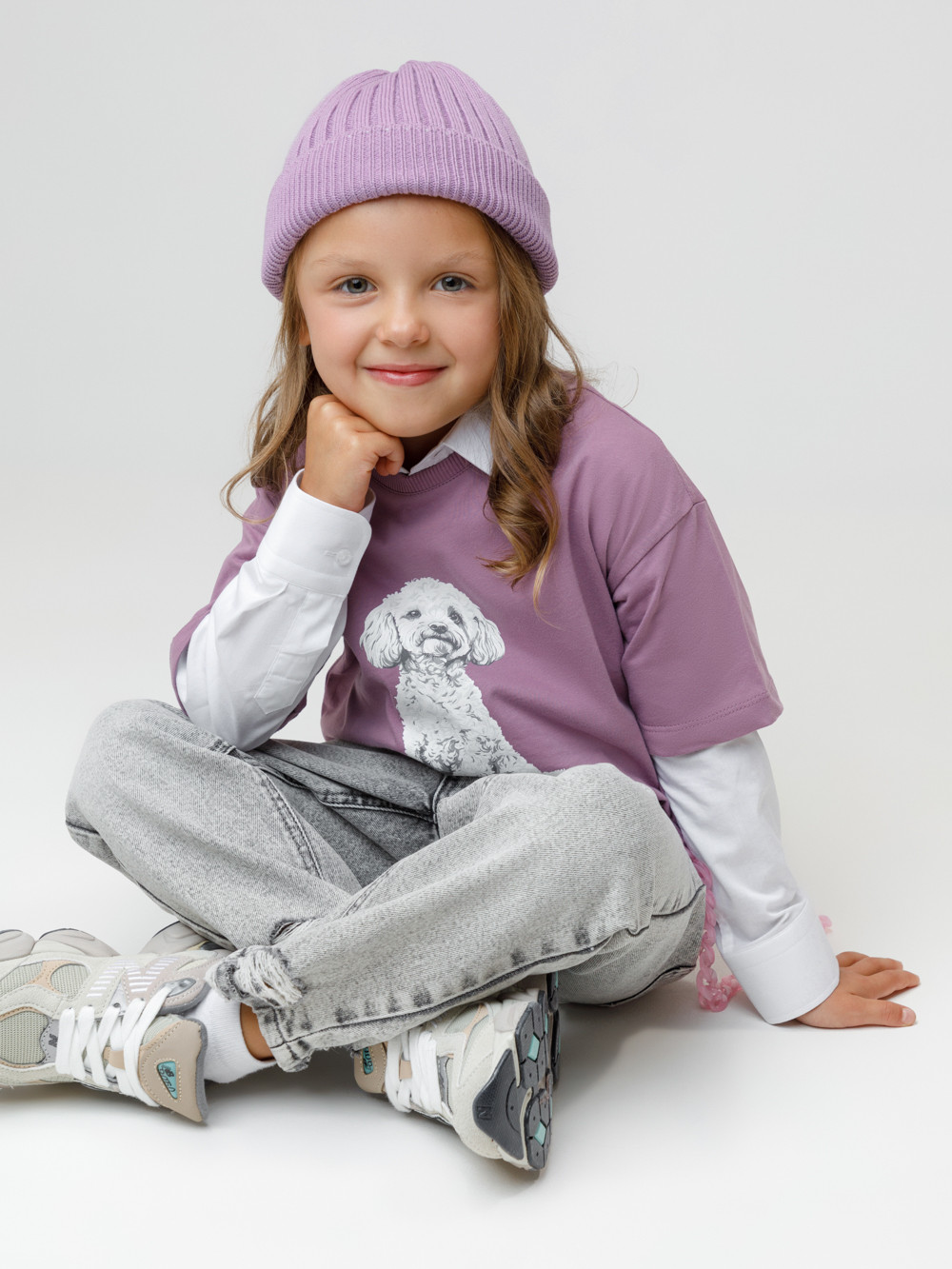 Футболка для девочки, артикул: КР 302882, цвет: фиолетовый