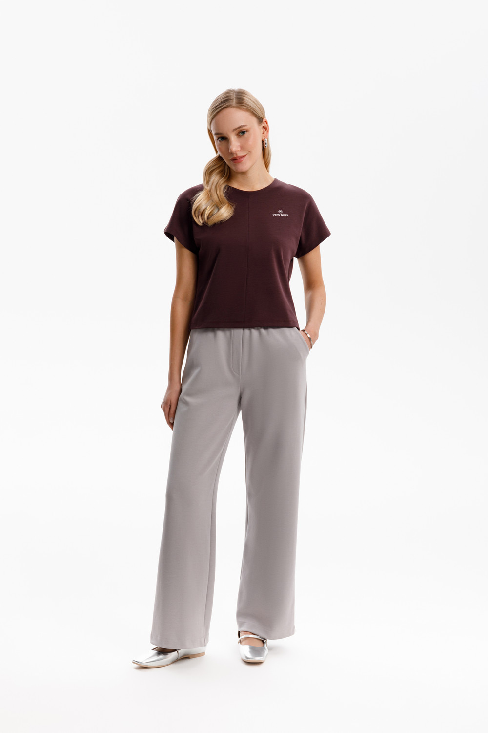 Брюки женские для мам, артикул: ЕВТ 4144, цвет: светло-серый5