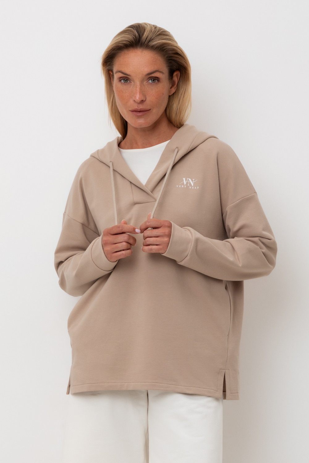 Толстовки женские для мам, артикул: ЕВТ 3302, цвет: бежевый