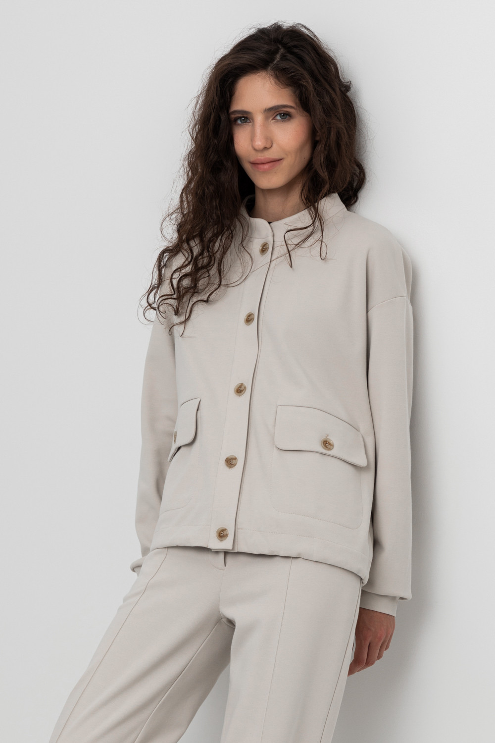 Жакеты, куртки женские для мам, артикул: ЕВТ 3199, цвет: бежевый