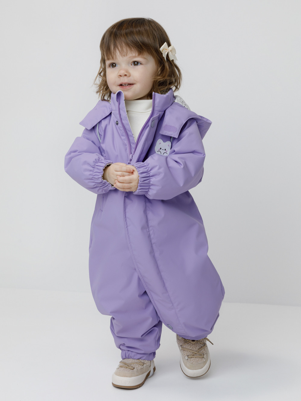 Комбинезоны утепленные для девочки, артикул: ВК 60086/13 Ал, цвет: фиолетовый