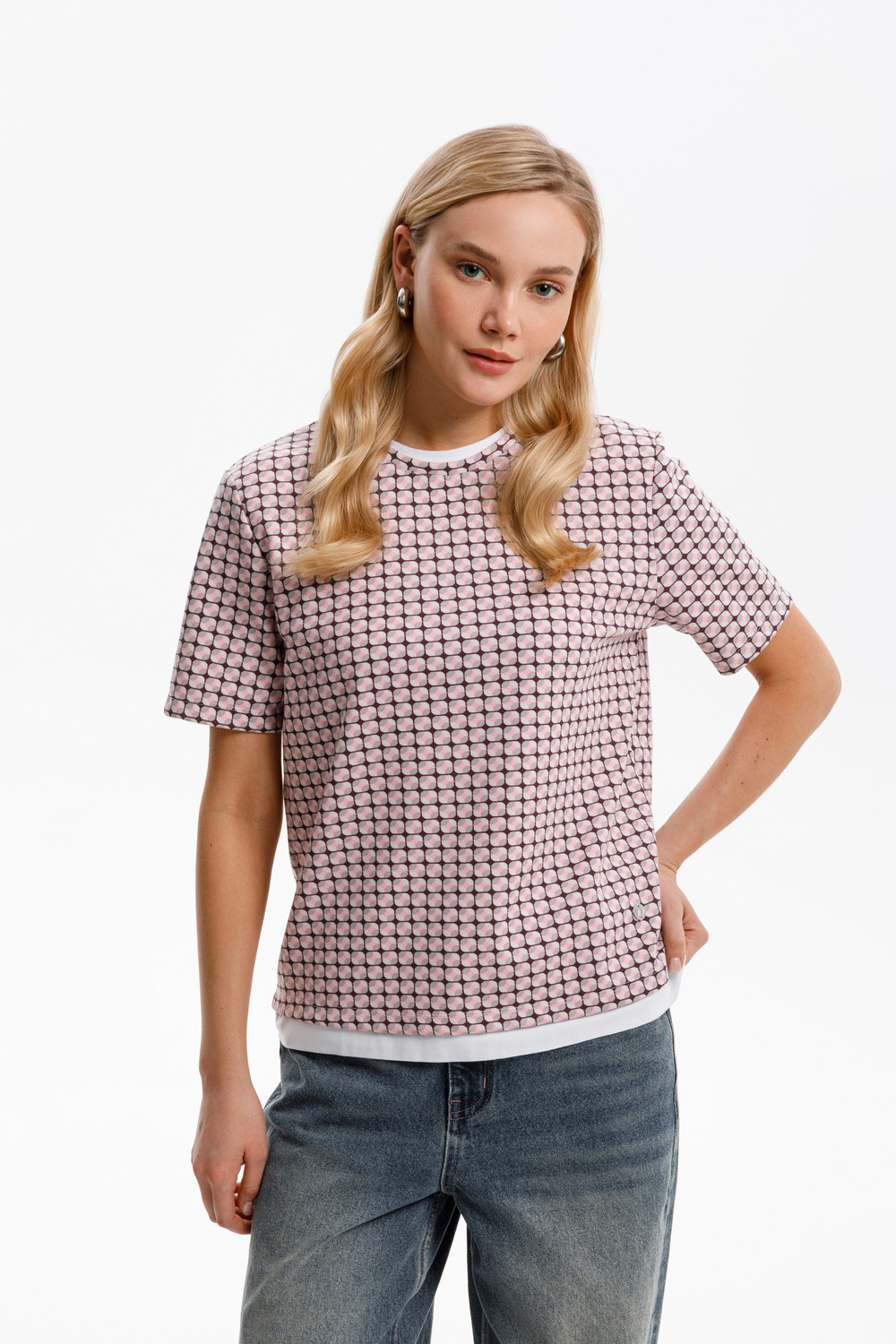 Футболки женские для мам, артикул: ЕВТ 3231, цвет: розовый