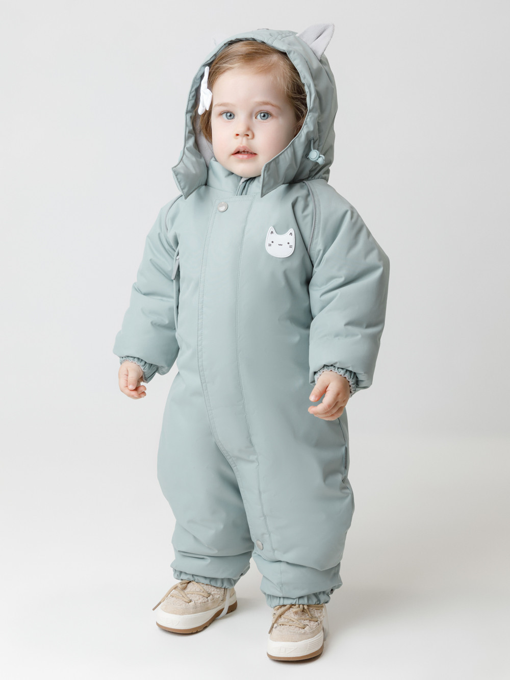 Комбинезоны утепленные для девочки, артикул: ВК 60132/2 УЗГ, цвет: зеленый