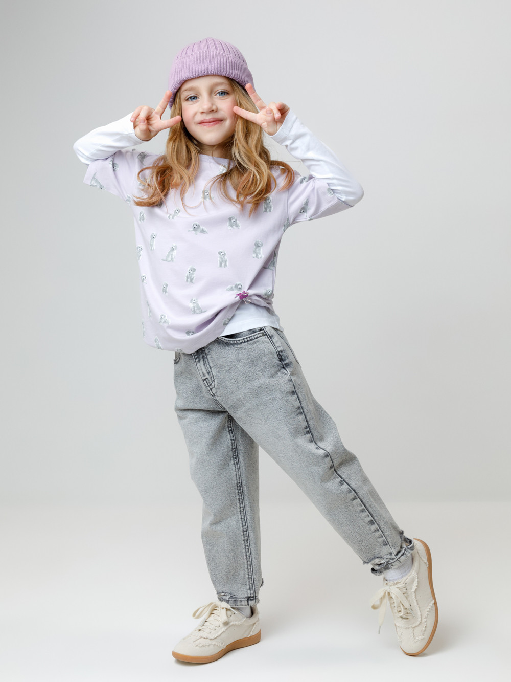 Футболка для девочки, артикул: КР 302878, цвет: фиолетовый