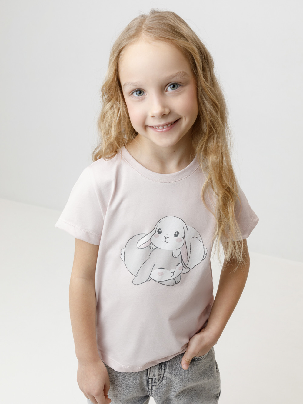 Футболка для девочки, артикул: КР 302865, цвет: бежевый