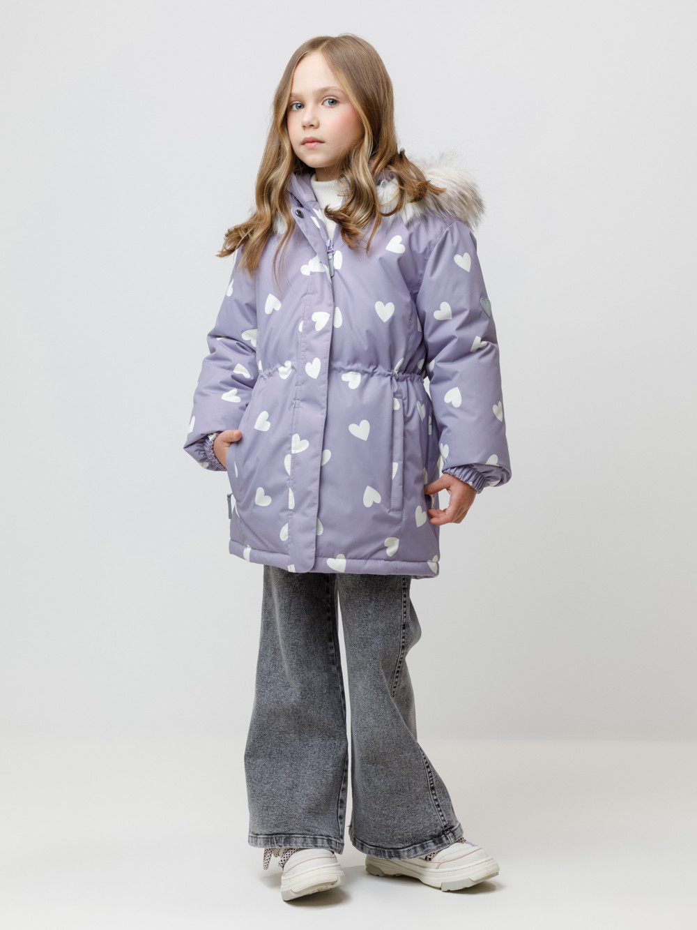 Куртка для девочки, артикул: ВК 38122/н/2 УЗГ, цвет: фиолетовый
