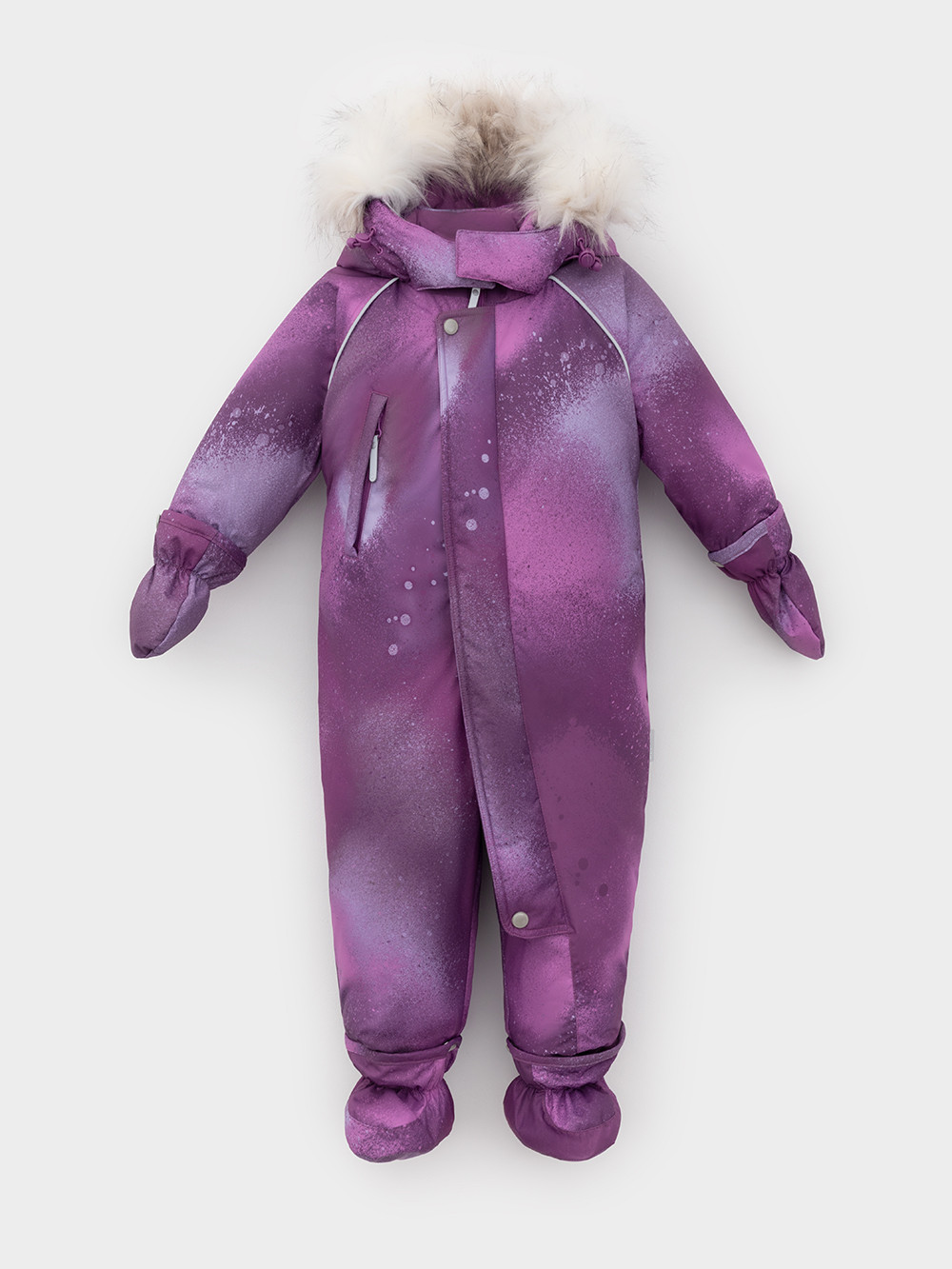 Комбинезоны утепленные для девочки, артикул: ВК 60116/н/16 Ал, цвет: фиолетовый, фото 2