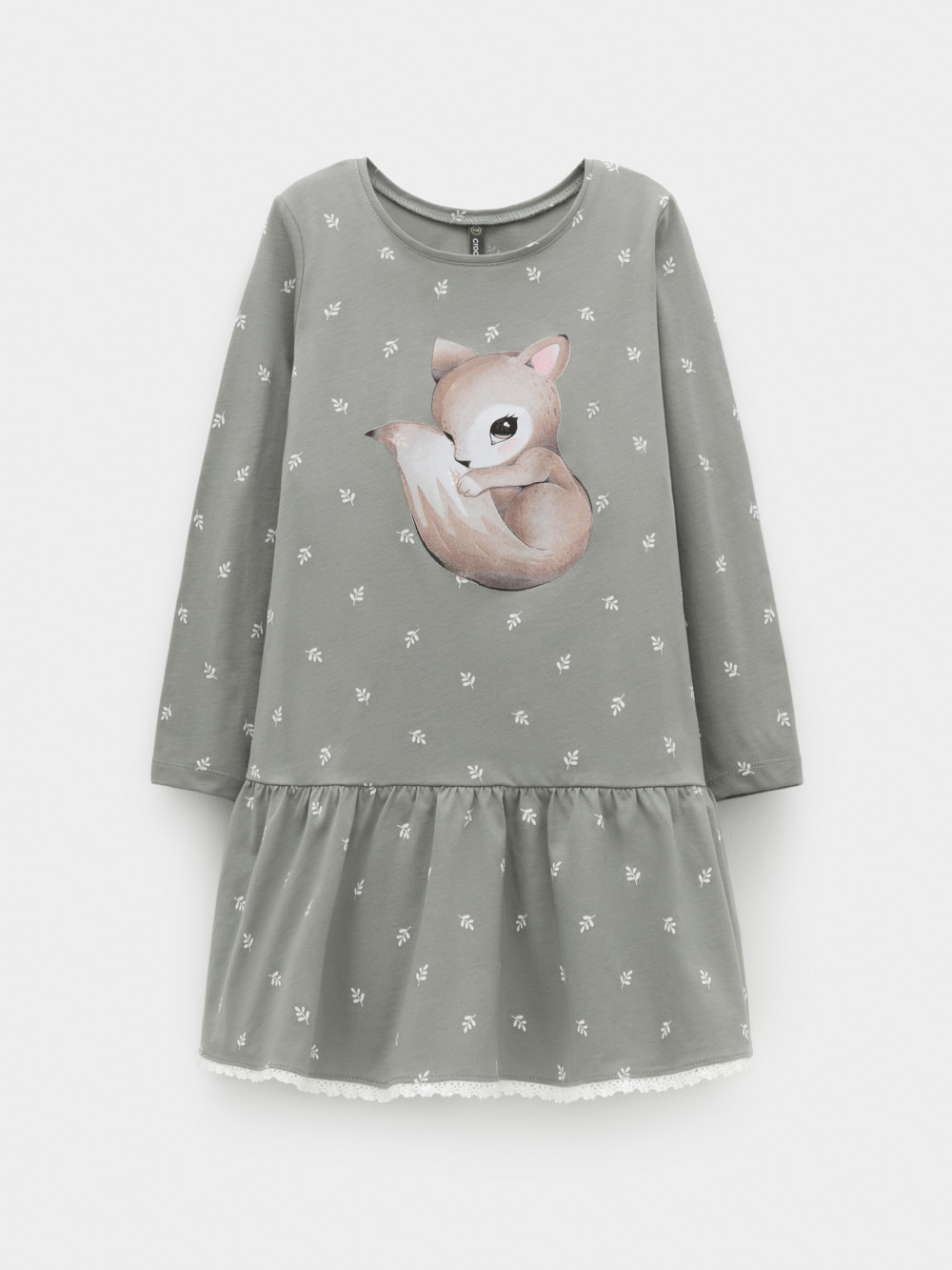 Платье для девочки, артикул: КР 5960, цвет: хаки, фото 2