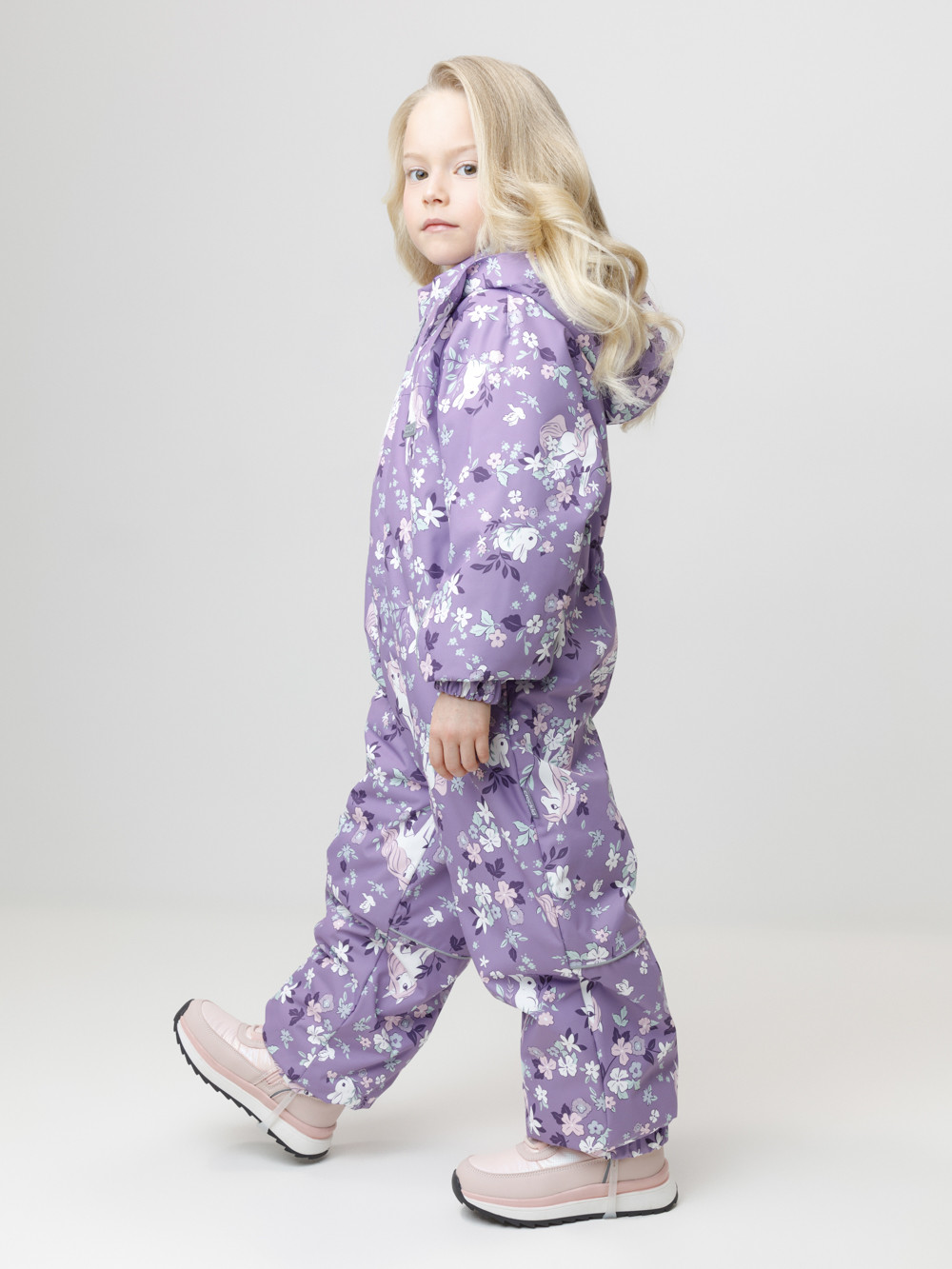 Комбинезоны утепленные для девочки, артикул: ВК 60069/н/5 УЗГ, цвет: фиолетовый, фото 3