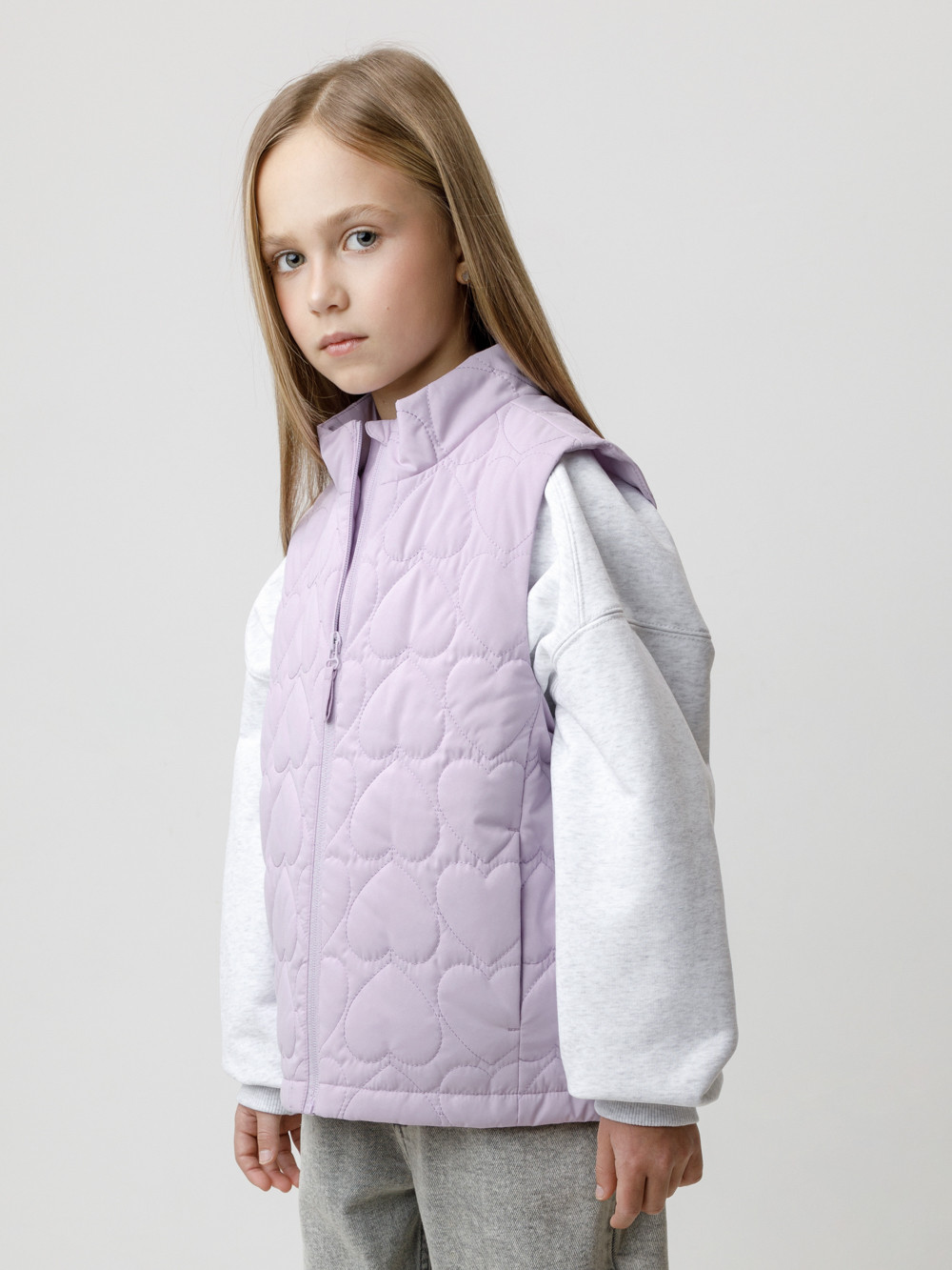 Жилет для девочки, артикул: ВК 35020/1 ГР, цвет: фиолетовый, фото 3