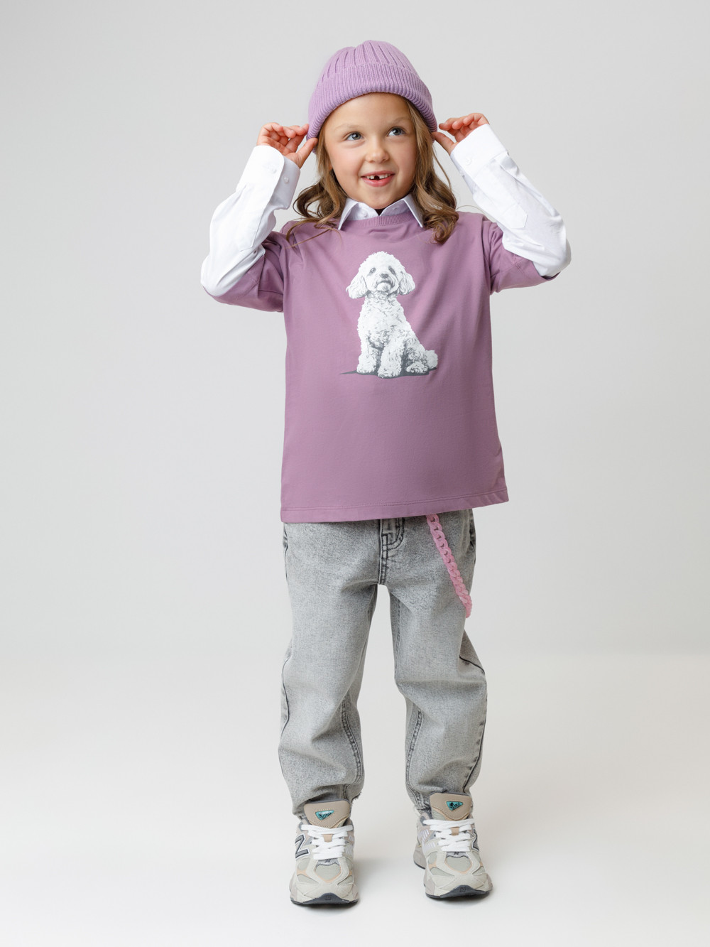 Футболка для девочки, артикул: КР 302882, цвет: фиолетовый, фото 3