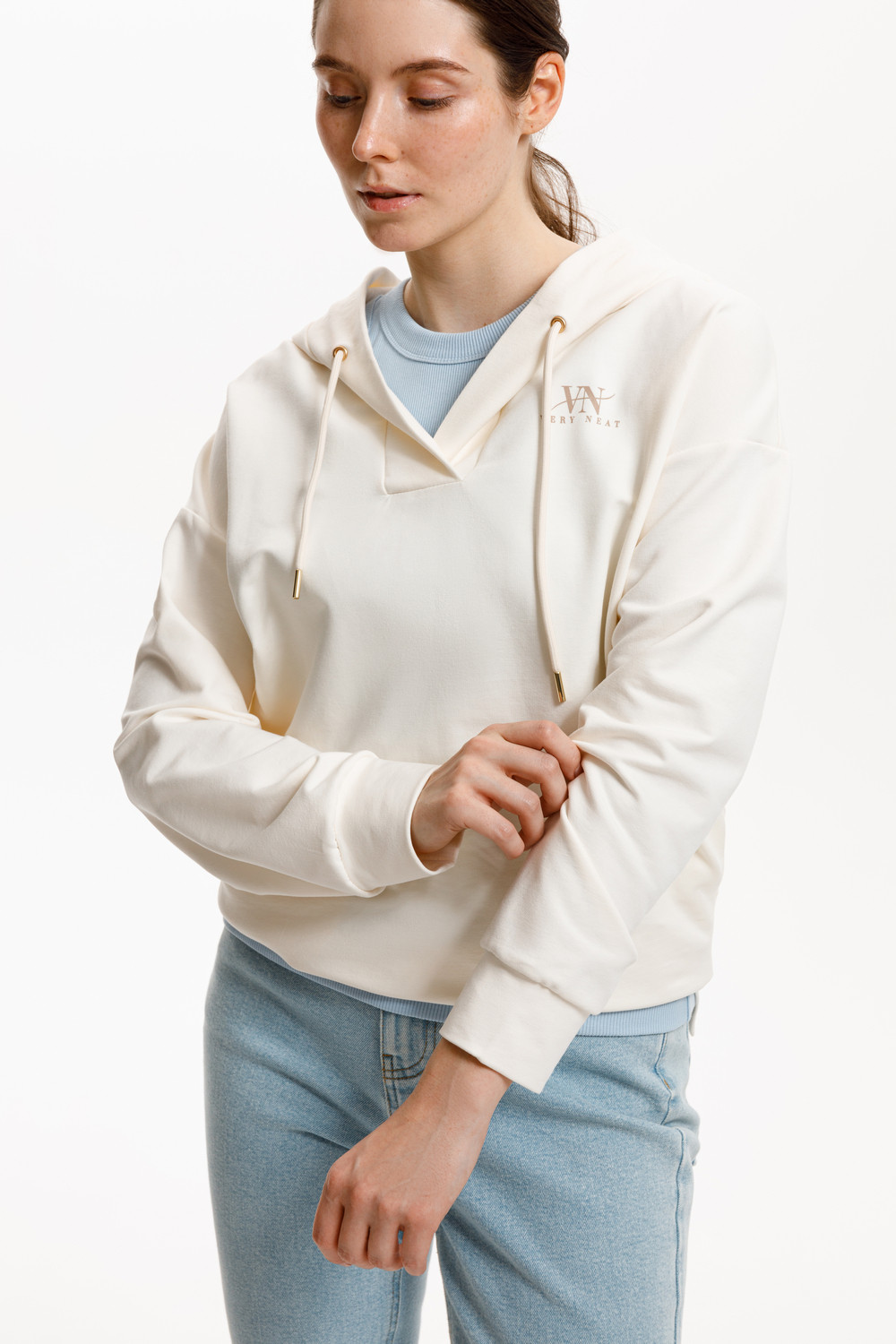 Толстовки женские для мам, артикул: ЕВТ 3302, цвет: бежевый, фото 3