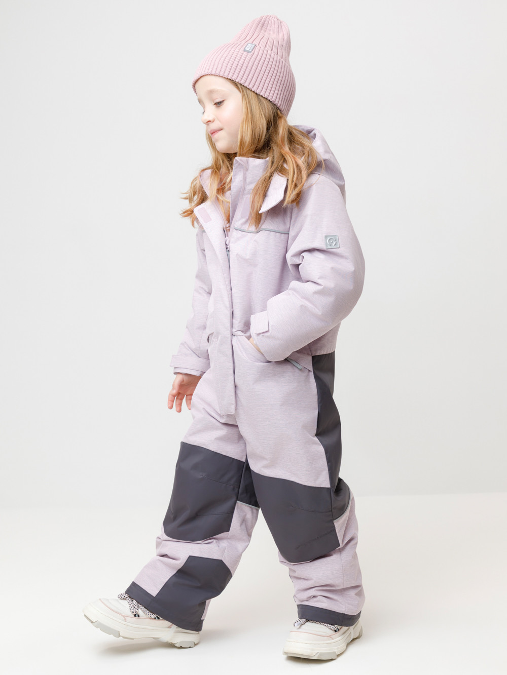 Комбинезоны утепленные для девочки, артикул: ВК 60129/1 ГР (128-158), цвет: розовый, фото 3