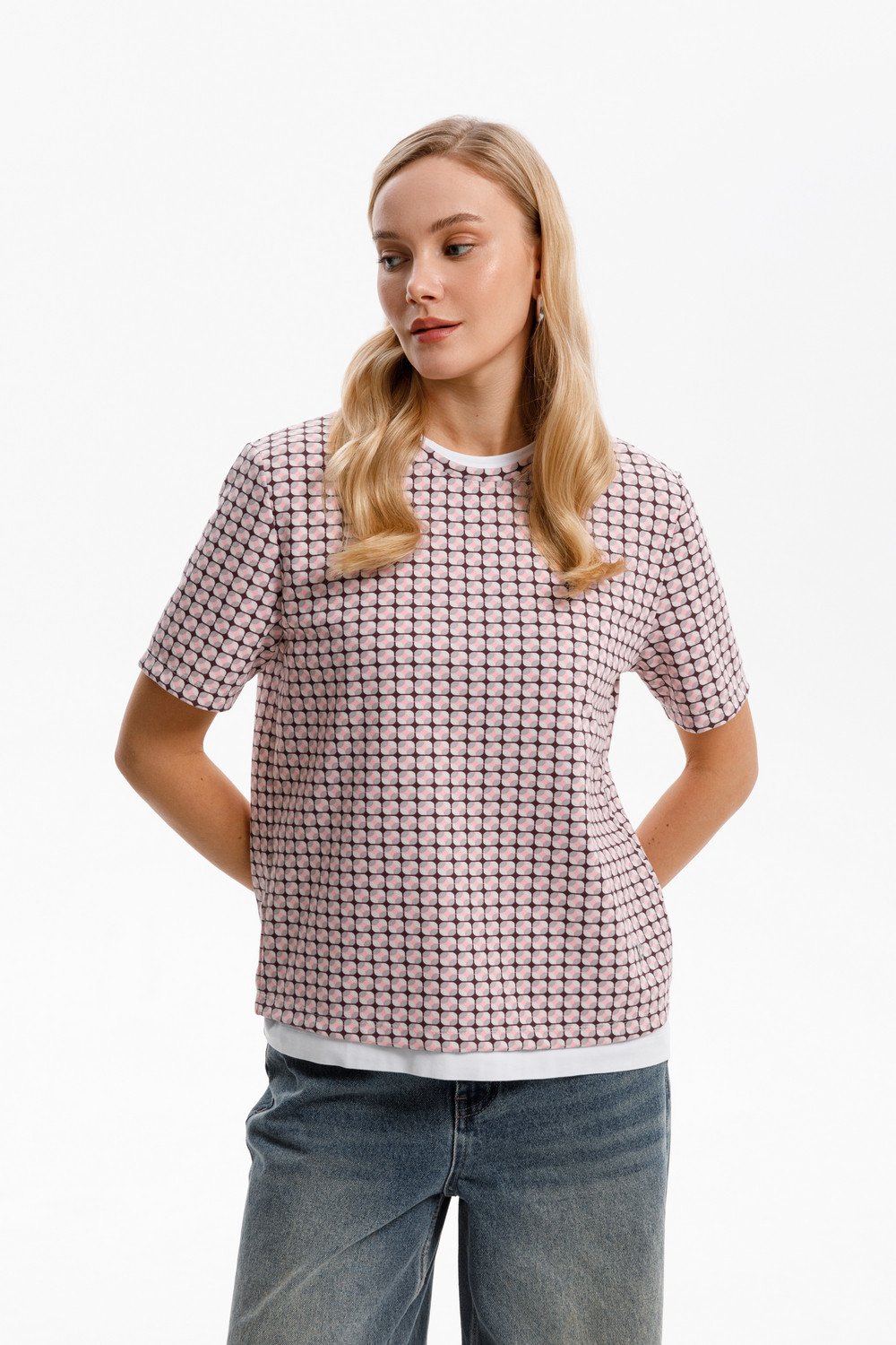 Футболки женские для мам, артикул: ЕВТ 3231, цвет: розовый, фото 3