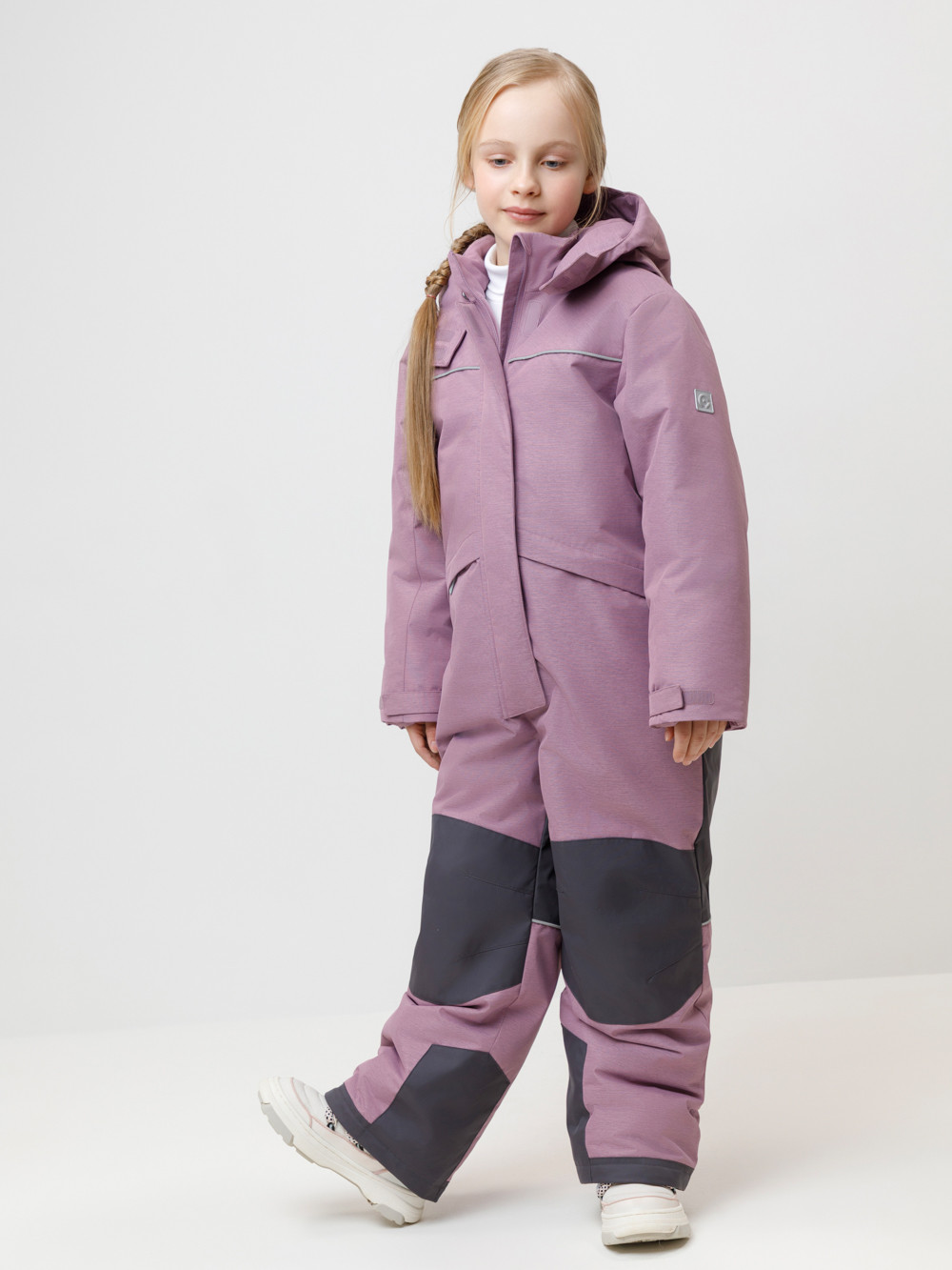 Комбинезоны утепленные для девочки, артикул: ВК 60129/2 ГР (98-122), цвет: бордовый, фото 3