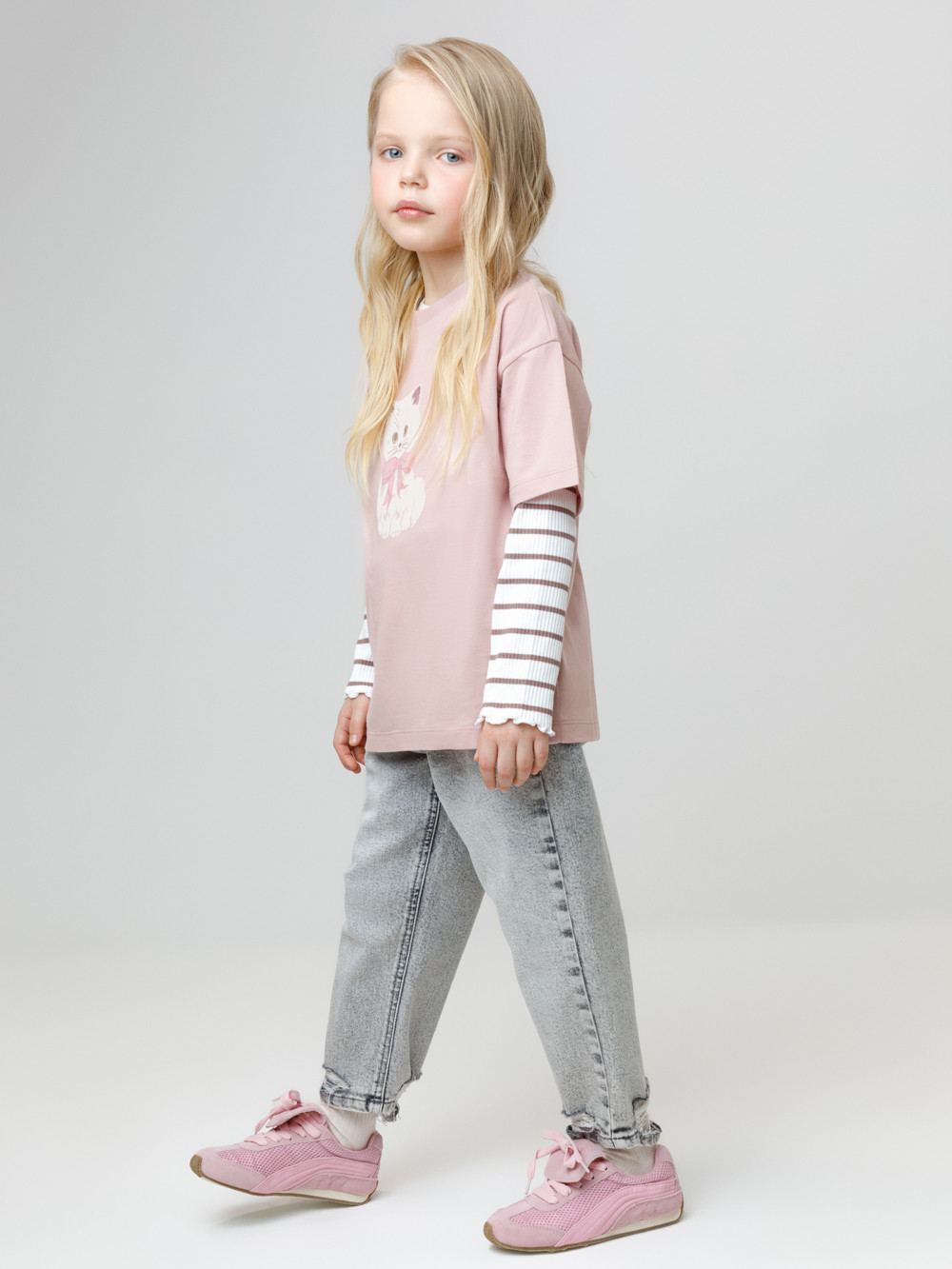 Футболка для девочки, артикул: КР 302809, цвет: розовый, фото 3
