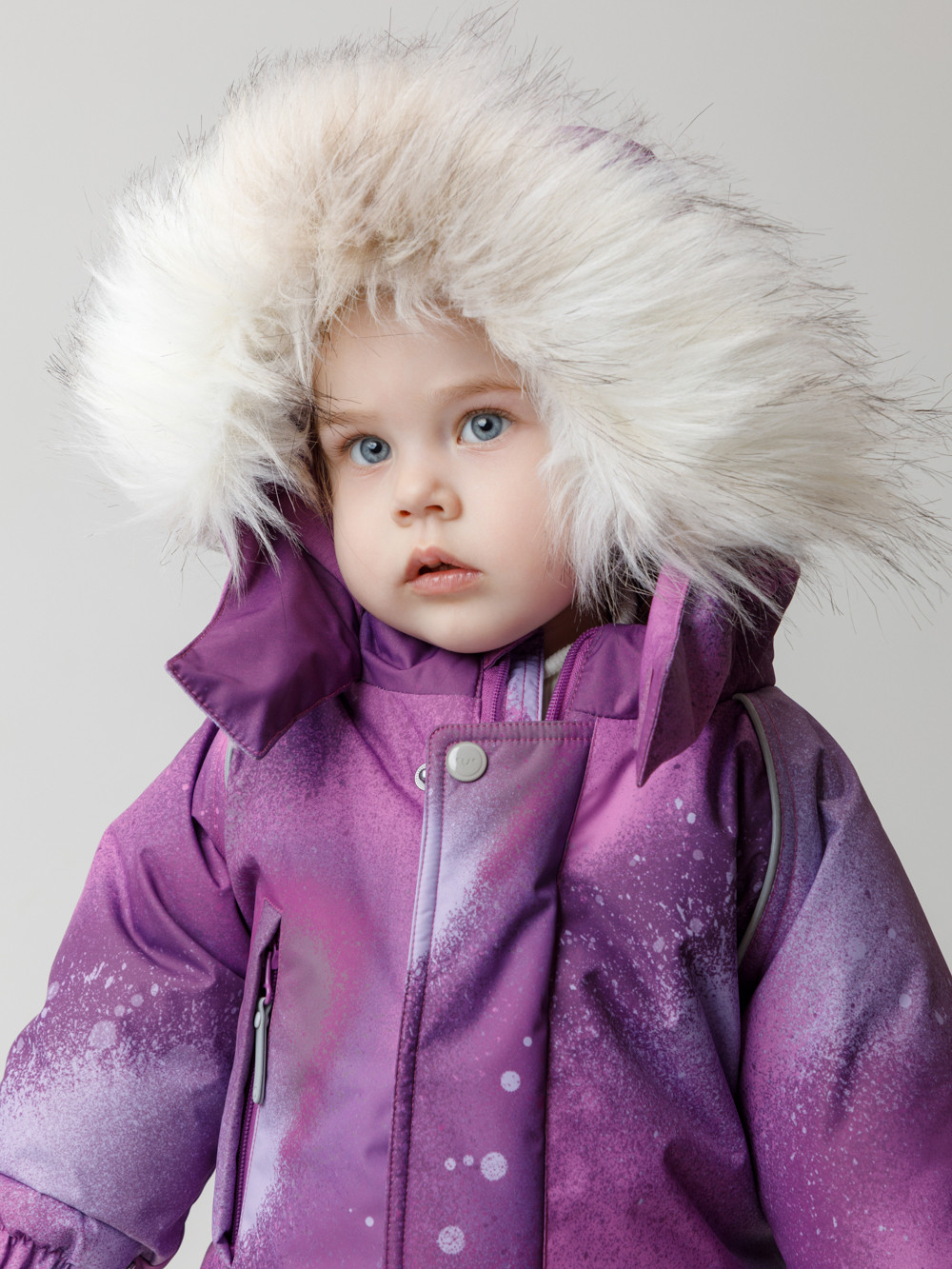 Комбинезоны утепленные для девочки, артикул: ВК 60116/н/16 Ал, цвет: фиолетовый, фото 4