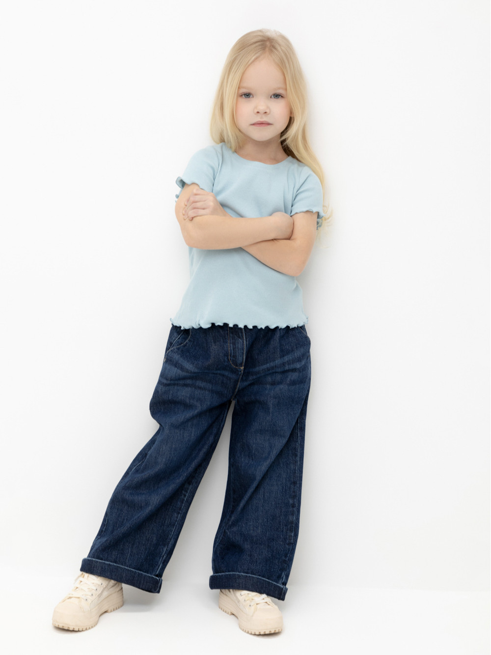 Футболка для девочки, артикул: КР 301989, цвет: голубой, фото 4