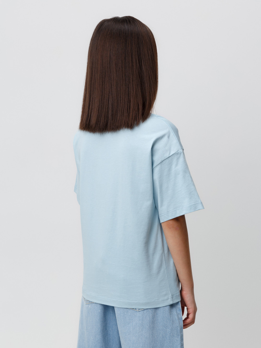 Футболка для девочки, артикул: КР 301987-1, цвет: голубой, фото 3