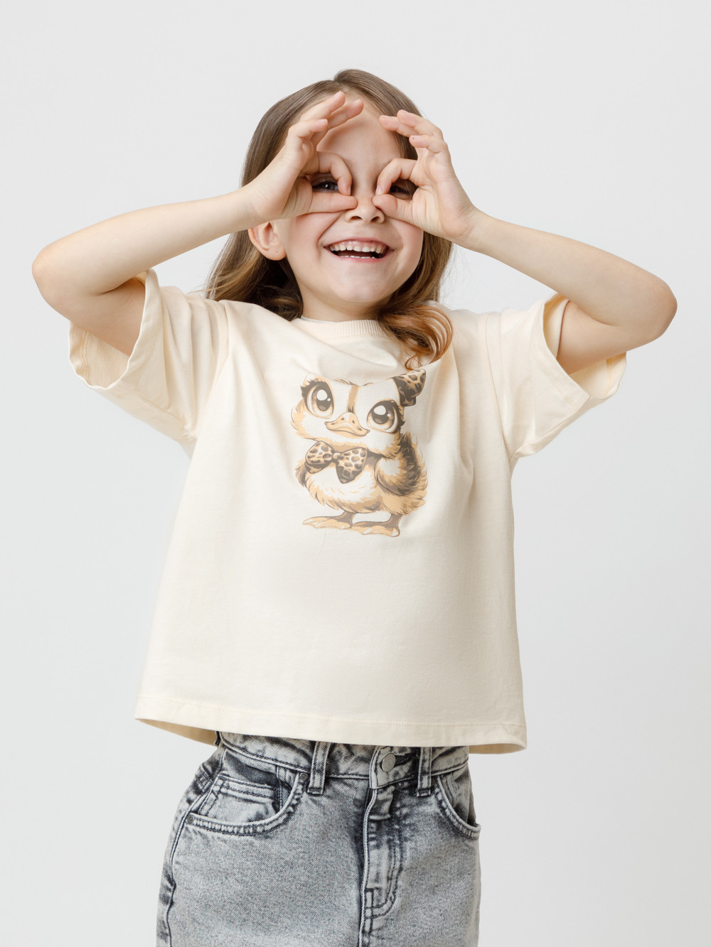 Футболка для девочки, артикул: КР 302906, цвет: сахар, фото 4