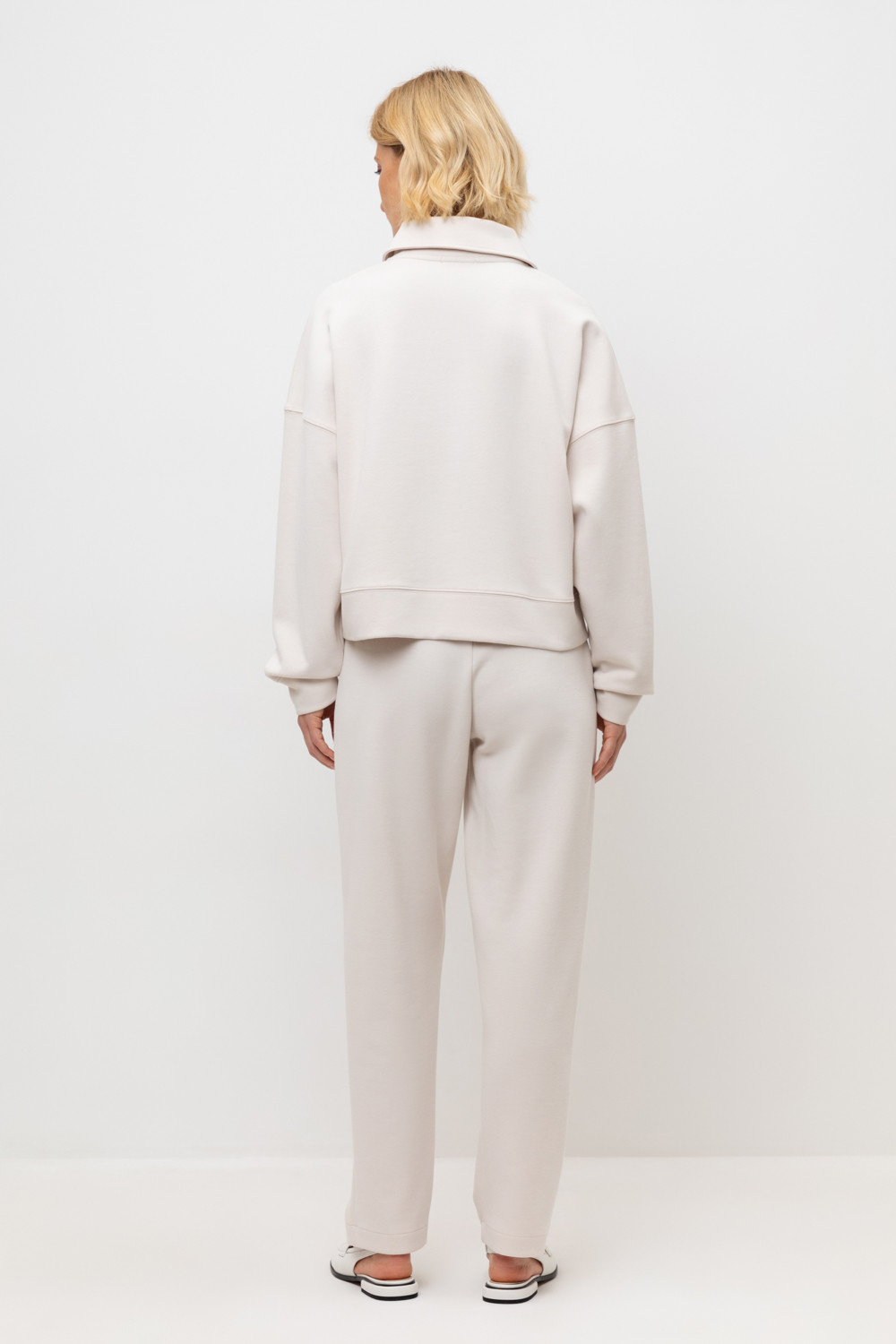 Брюки женские для мам, артикул: ЕВТ 4133, цвет: светло-бежевый, фото 4