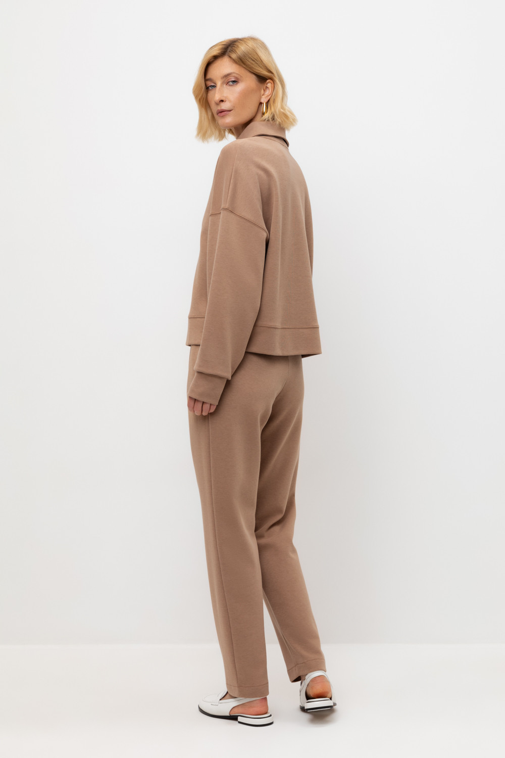 Брюки женские для мам, артикул: ЕВТ 4133, цвет: коричневый, фото 4