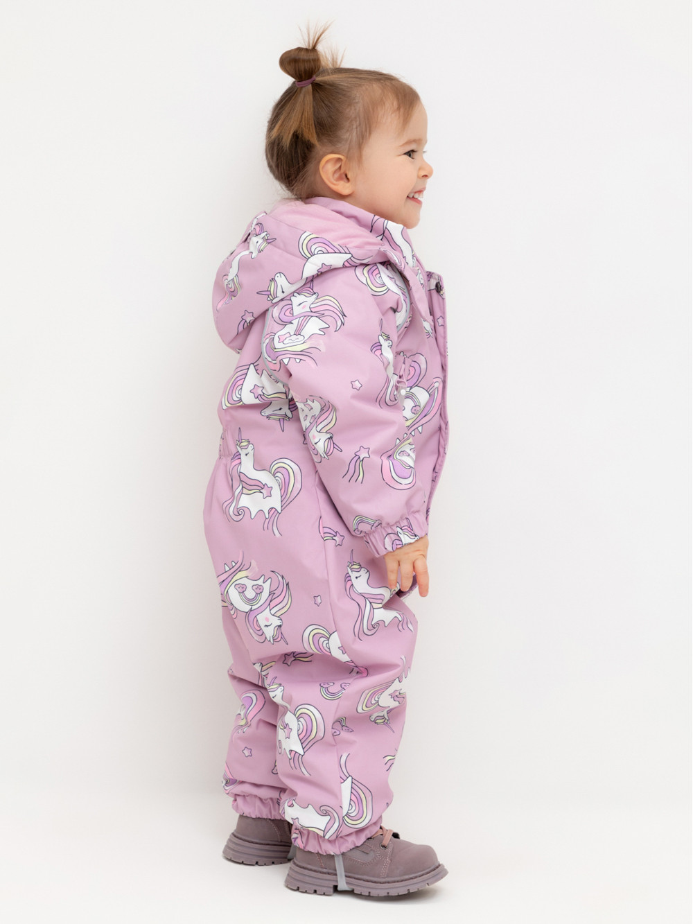 Комбинезоны утепленные для девочки, артикул: ВК 60085/н/52 Ал, цвет: розовый, фото 4