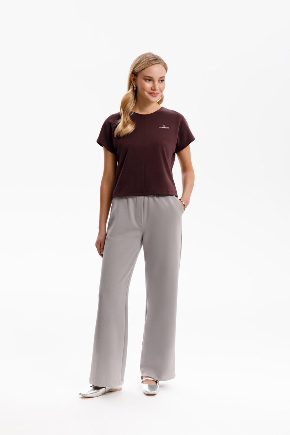 Брюки женские для мам, артикул: ЕВТ 4144, цвет: светло-серый5, фото 4