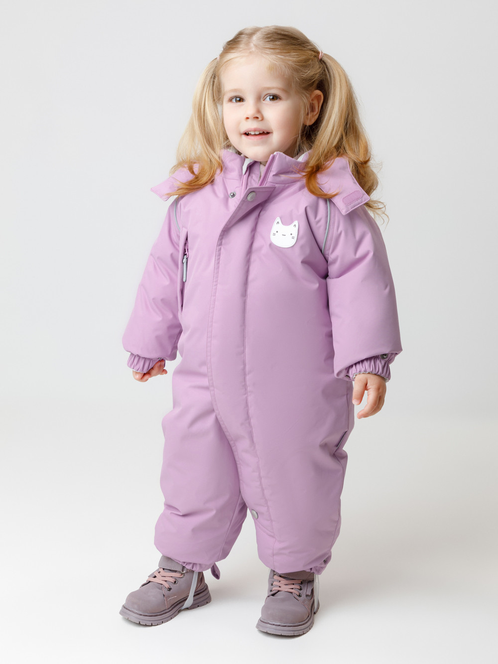 Комбинезоны утепленные для девочки, артикул: ВК 60132/1 УЗГ, цвет: фиолетовый, фото 4