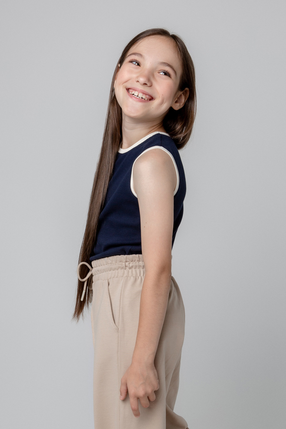 Футболка для девочки, артикул: КР 302073, цвет: темно-синий, фото 4