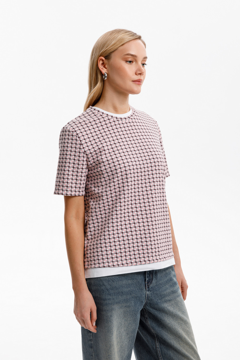 Футболки женские для мам, артикул: ЕВТ 3231, цвет: розовый, фото 4