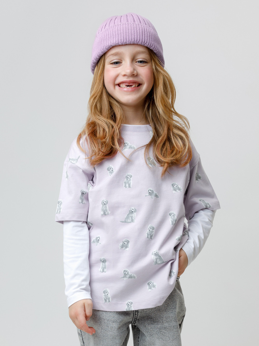 Футболка для девочки, артикул: КР 302878, цвет: фиолетовый, фото 4