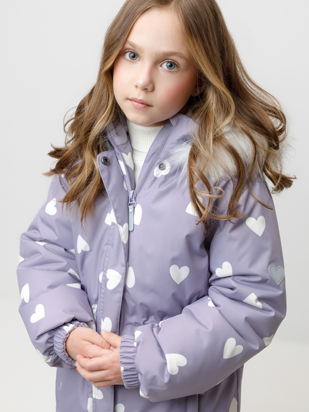 Куртка для девочки, артикул: ВК 38122/н/2 УЗГ, цвет: фиолетовый, фото 4
