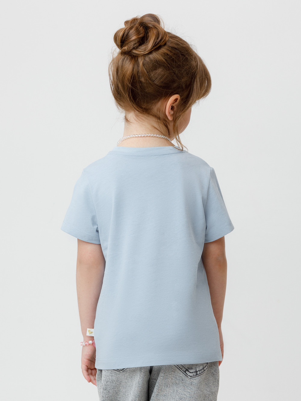 Футболка для девочки, артикул: КР 302865, цвет: голубой, фото 4