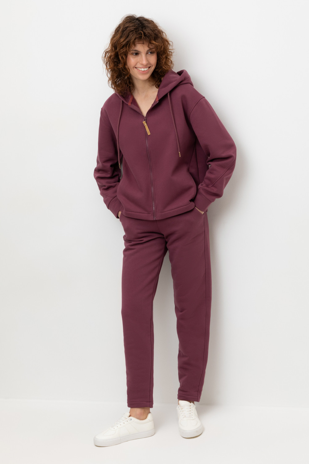 Брюки женские для мам, артикул: ЕВТ 4043/24, цвет: бордовый, фото 5