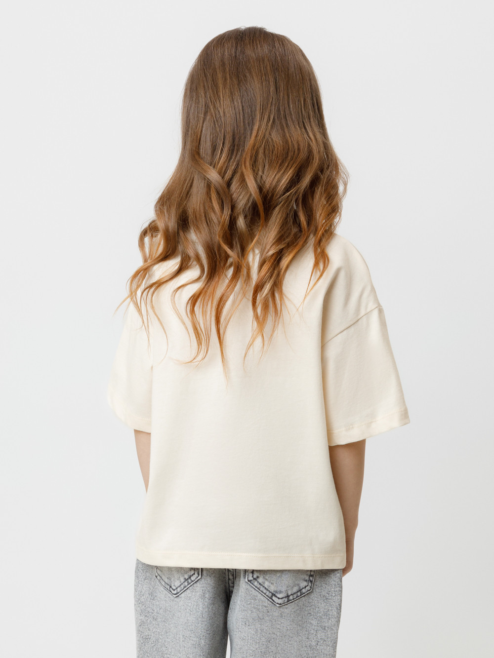 Футболка для девочки, артикул: КР 302906, цвет: сахар, фото 5