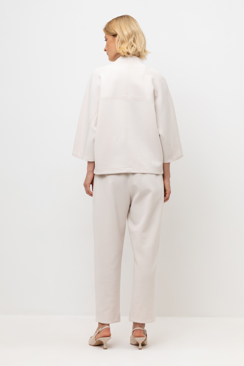 Брюки женские для мам, артикул: ЕВТ 4134, цвет: светло-бежевый, фото 5