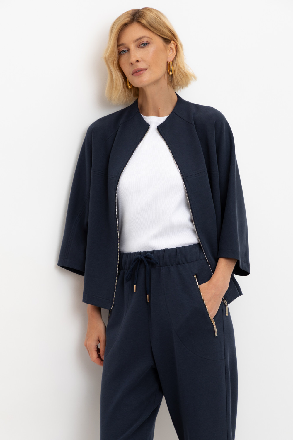 Брюки женские для мам, артикул: ЕВТ 4134, цвет: синий, фото 5