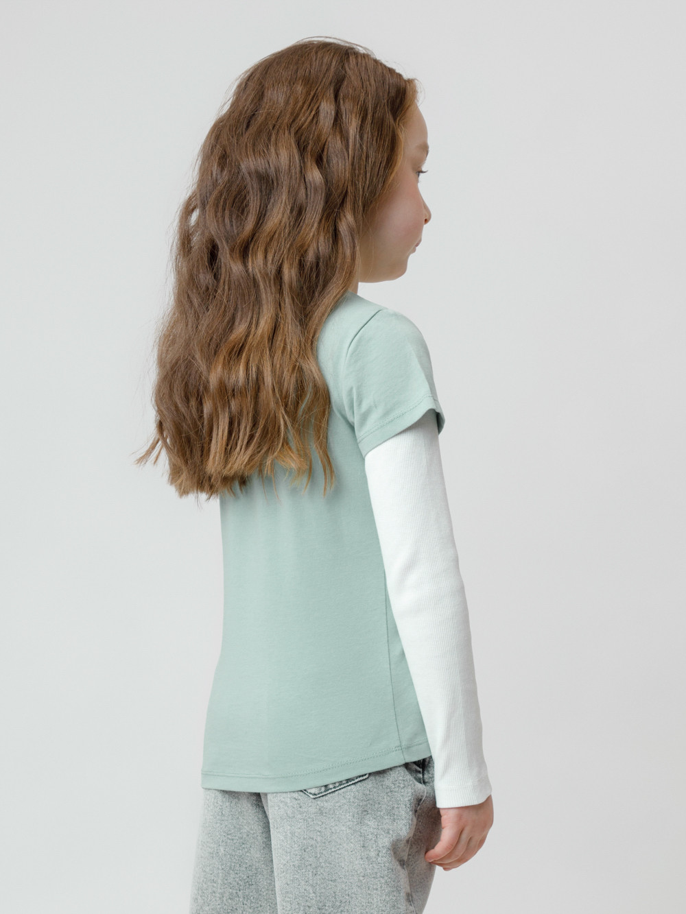 Футболка для девочки, артикул: КР 302822, цвет: голубой, фото 5