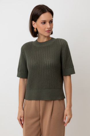 Джемперы женские для мам, артикул: ЕВ 30220, цвет: зеленый