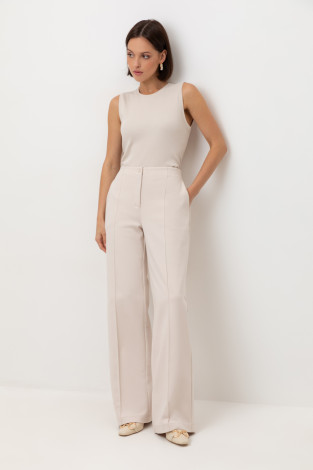 Брюки женские для мам, артикул: ЕВТ 4130, цвет: бежевый