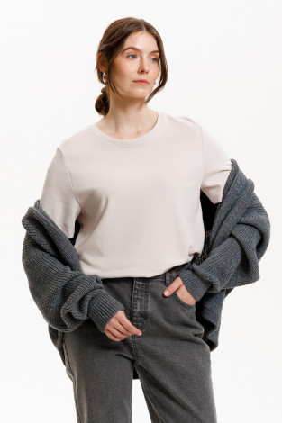 Футболки женские для мам, артикул: ЕВТ 3283, цвет: светло-розовый