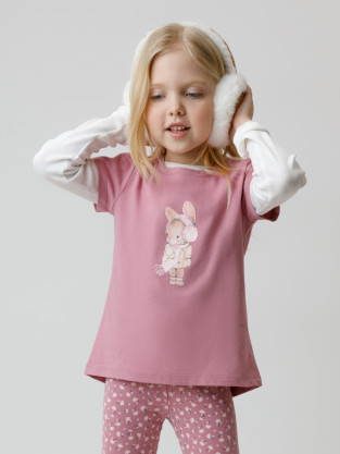 Футболка для девочки, артикул: КР 302875, цвет: розовый