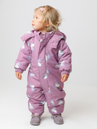 Комбинезоны утепленные для девочки, артикул: ВК 60032/н/57 Ал, цвет: розовый